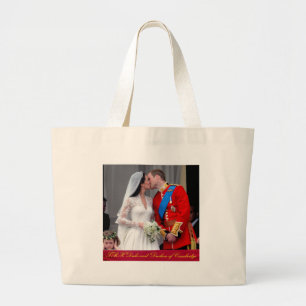 Duke and Duchess of Cambridge Royal Wedding Large Tote Bag