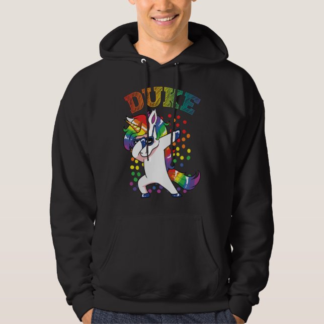Duke Dabbing Unicorn Hoodie (Front)