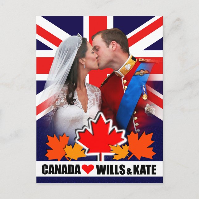 Duke & Duchess of Cambridge Canada Postcard (Front)