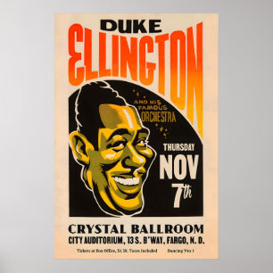 Duke Ellington jazz poster - Fargo, ND - 1940 2