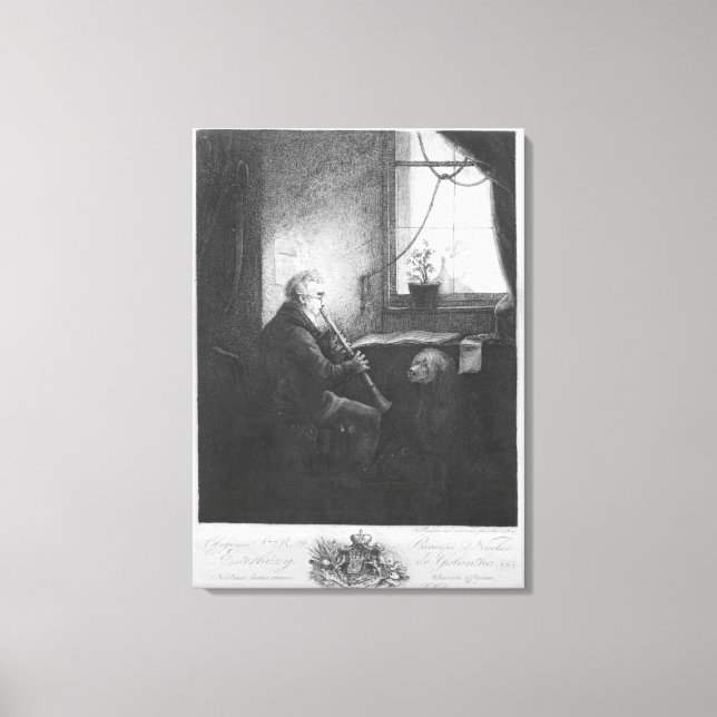 Duke Esterhazy Playing the Clarinet, 1809 Canvas Print (Front)