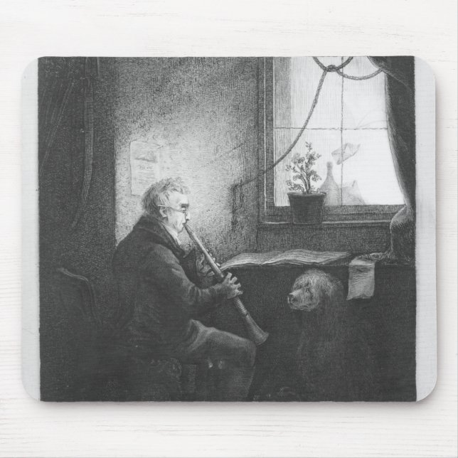 Duke Esterhazy Playing the Clarinet, 1809 Mouse Mat (Front)
