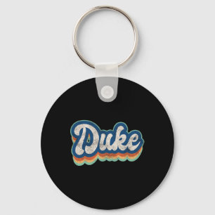 Duke First Name Boy Vintage Style 70s 80s Personal Key Ring