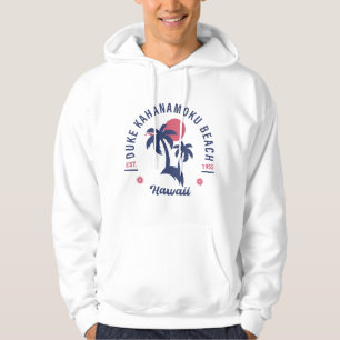 Duke Kahanamoku Beach Hi Retro Palm Trees 80s Hoodie