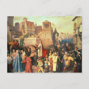 Duke Leopold the Glorious enters Vienna Postcard