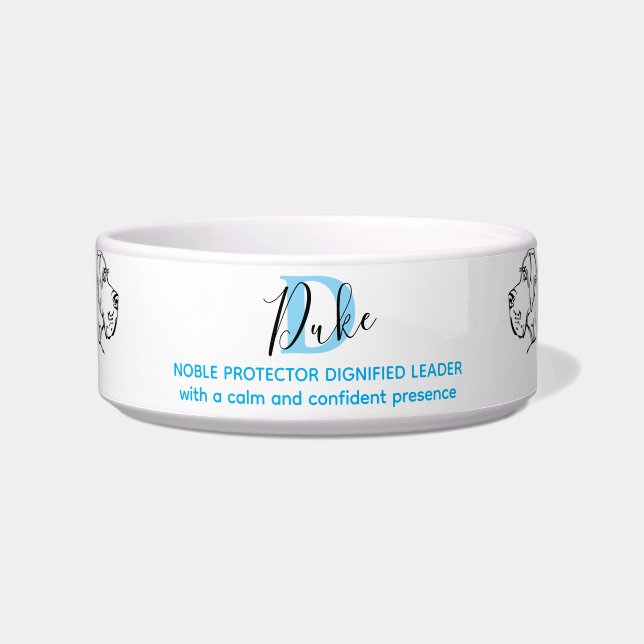 Duke Name meaning Bowl Meaning Monogram  (Front)