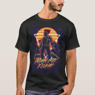 Duke Nukem kickin80s neon retrowave T-Shirt