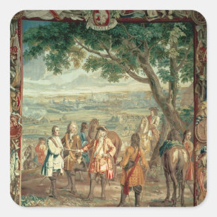 Duke of Marlborough at Fall of Lille in December Square Sticker