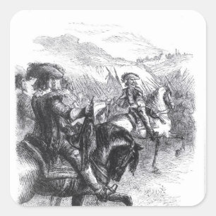 Duke of Monmouth  Advancing on Taunton Square Sticker