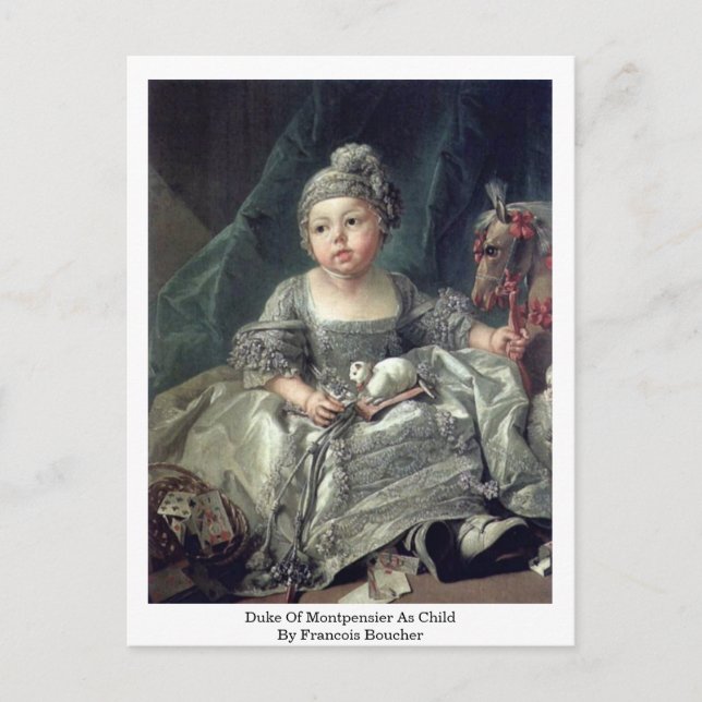 Duke Of Montpensier As Child By Francois Boucher Postcard (Front)