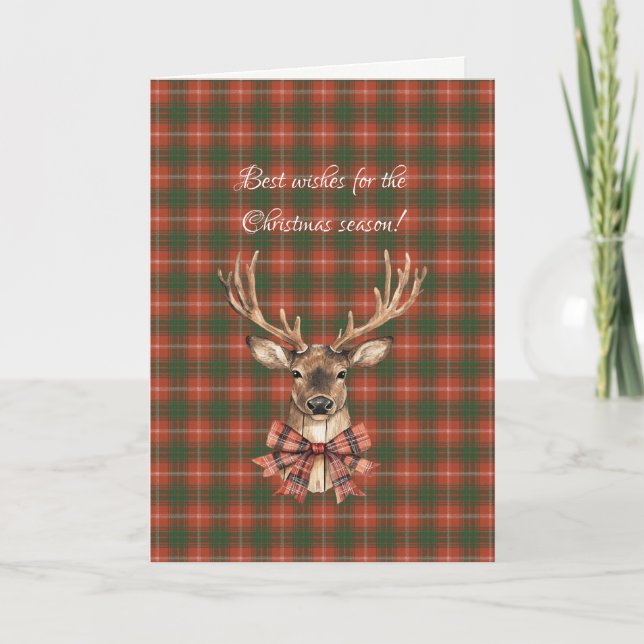 Duke of Rothesay Ancient Tartan Christmas Holiday Card (Front)