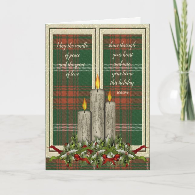 Duke of Rothesay Hunting Tartan Christmas Holiday Card (Front)