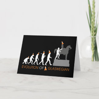 Duke of Wellington's Glasgow Traffic Cone Hat Card
