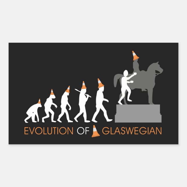 Duke of Wellington's Glasgow Traffic Cone Hat Rectangular Sticker (Front)