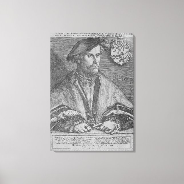 Duke Wilhelm V of Cleve, 1540 Canvas Print (Front)