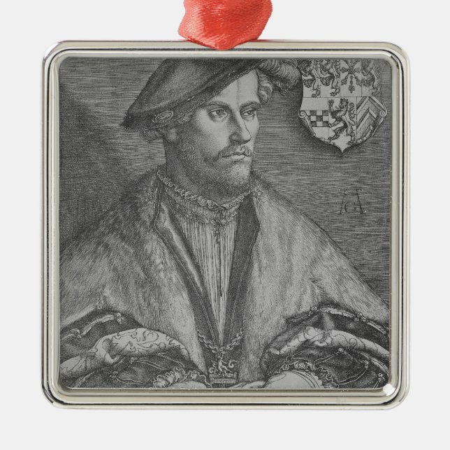 Duke Wilhelm V of Cleve, 1540 Metal Tree Decoration (Front)