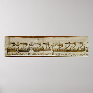 Duke William and his fleet cross Pevensey Poster