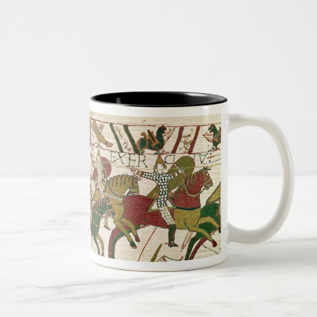 Duke William exhorts his troops Two-Tone Coffee Mug (Right)
