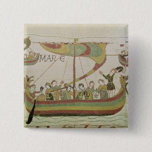 Duke William of Normandy crosses the sea 15 Cm Square Badge