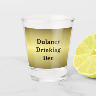 Dulaney Drinking Den Gold Shot Glass