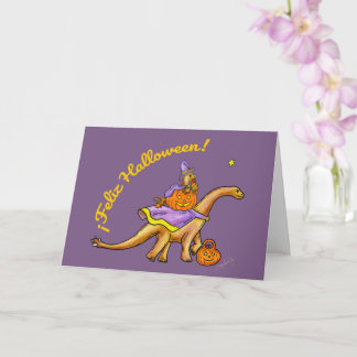 Dulce Dinosaurio Halloween Card