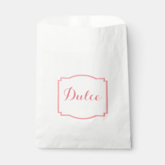 Dulce favour bag - coral / salmon colour -Customis