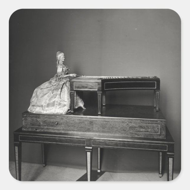 Dulcimer Player Square Sticker (Front)