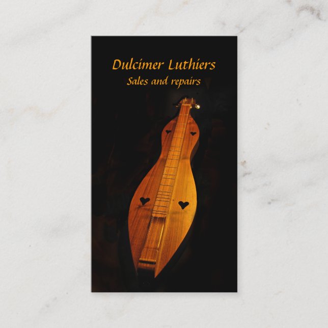 Dulcimer Sales and Repairs Business Card (Front)