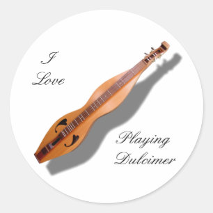 DULCIMER -STICKER CLASSIC ROUND STICKER