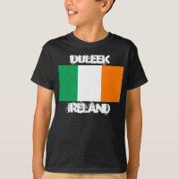Duleek, Ireland with Irish flag Boys