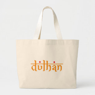 Dulhan Script Large Tote Bag