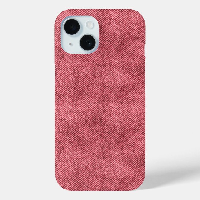 Dull Red Denim Pattern Case-Mate iPhone Case (Back)