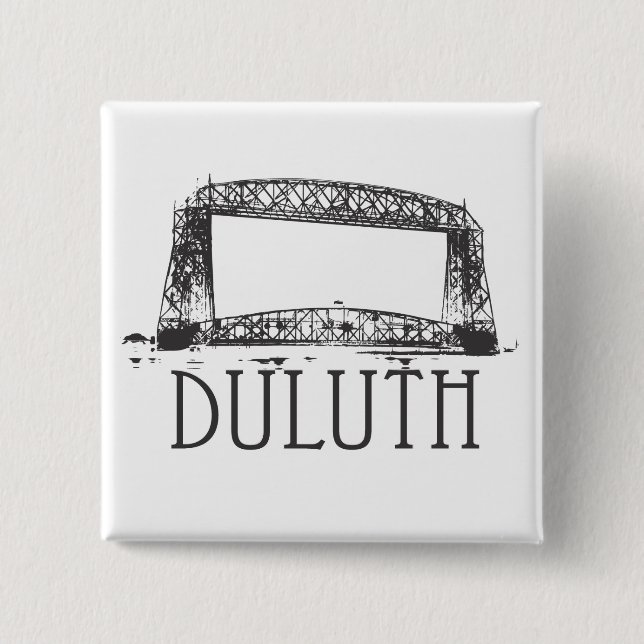 Duluth Aerial Lift Bridge 15 Cm Square Badge (Front)