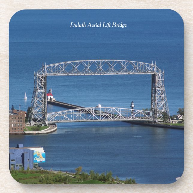 Duluth Aerial Lift Bridge 6 plastic coasters (Front)
