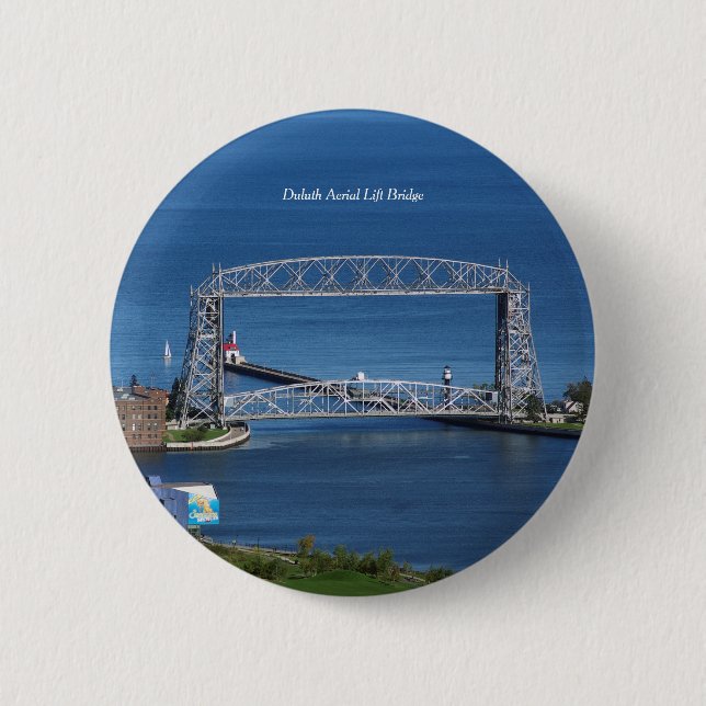 Duluth Aerial Lift Bridge button (Front)