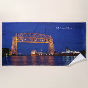 Duluth Aerial Lift Bridge & John G. Munson Beach Towel