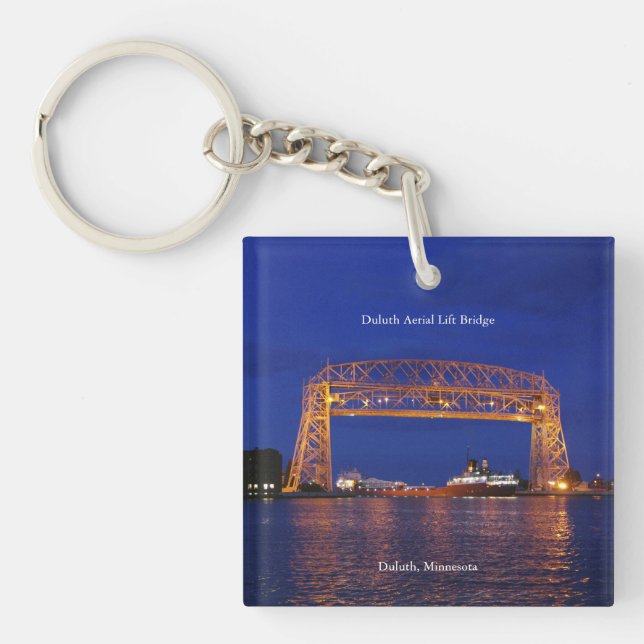 Duluth Aerial Lift Bridge & John G. Munson Key Ring (Front)