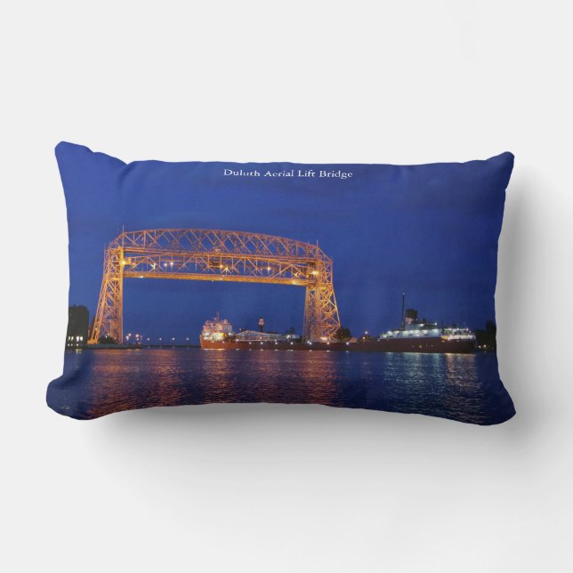 Duluth Aerial Lift Bridge & John G. Munson Lumbar Cushion (Front)