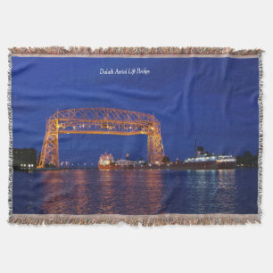 Duluth Aerial Lift Bridge & John G. Munson Throw Blanket