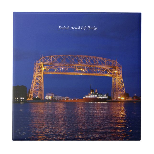 Duluth Aerial Lift Bridge & John G. Munson Tile (Front)