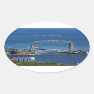 Duluth Aerial Lift Bridge rectangle Oval Sticker