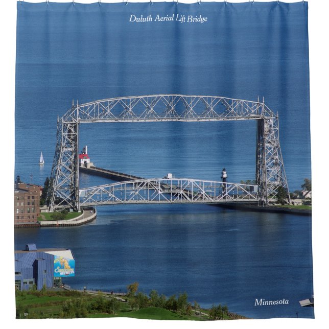 Duluth Aerial Lift Bridge shower curtain (Front)