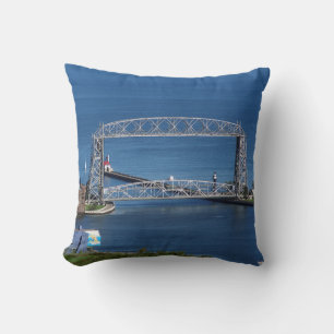 Duluth Aerial Lift Bridge square pillow