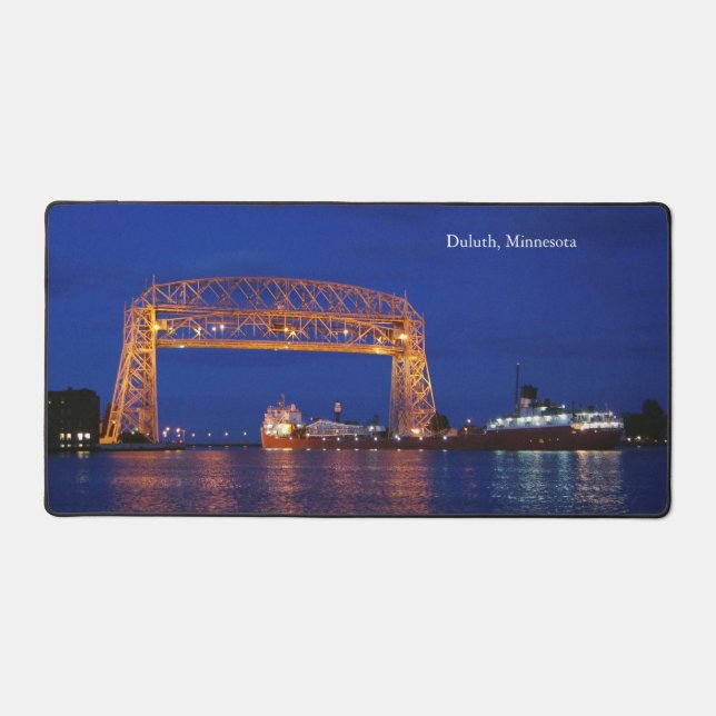 Duluth Arial Lift Bridge John G Munson Desk Mat (Front)