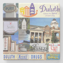 Duluth, Georgia, Collage Marble Coasters
