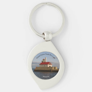 Duluth Harbour North Pier Light metal key chain