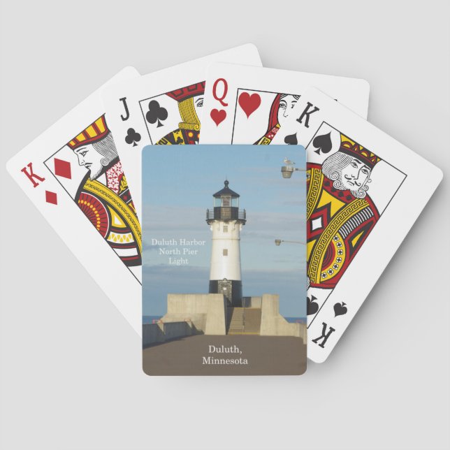 Duluth Harbour North Pier Light playing cards (Back)