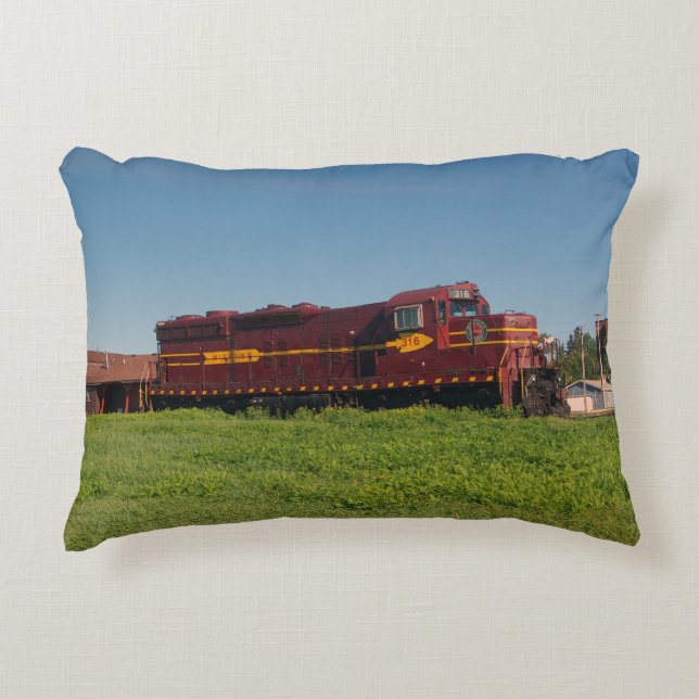 Duluth Mesabi Iron Range locomotive 312 Decorative Cushion (Front)