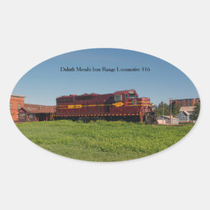 Duluth Mesabi Iron Range Locomotive 316 Oval Sticker