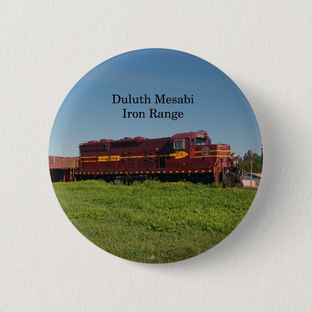 Duluth Mesabi Locomotive 316 button (Front)